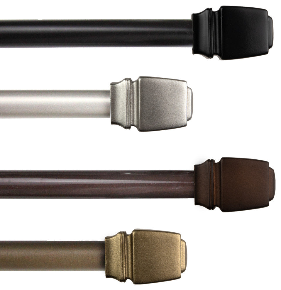 Nona 5/8" Curtain Rod, Cocoa, 28-48"