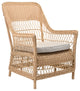 Dawn Chair With Cushion, Natural Finish, Sailcloth Seagull Upholstery
