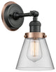 INNOVATIONS LIGHTING 203BK-BPAC-HRAC-G62 Small Cone 1 Light Mixed Metals Sconce