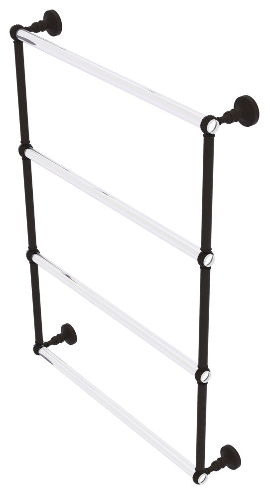 Pacific Grove 4 Tier 24" Ladder Towel Bar with Twist Accents, Oil Rubbed Bronze