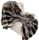 Plutus Fancy Gray Silver Chinchilla Faux Fur Handmade Luxury Throw