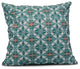 Beach Tile, Geometric Print Pillow, Aqua, 18"x18"