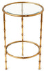 Iron Bamboo Table, Antique Gold