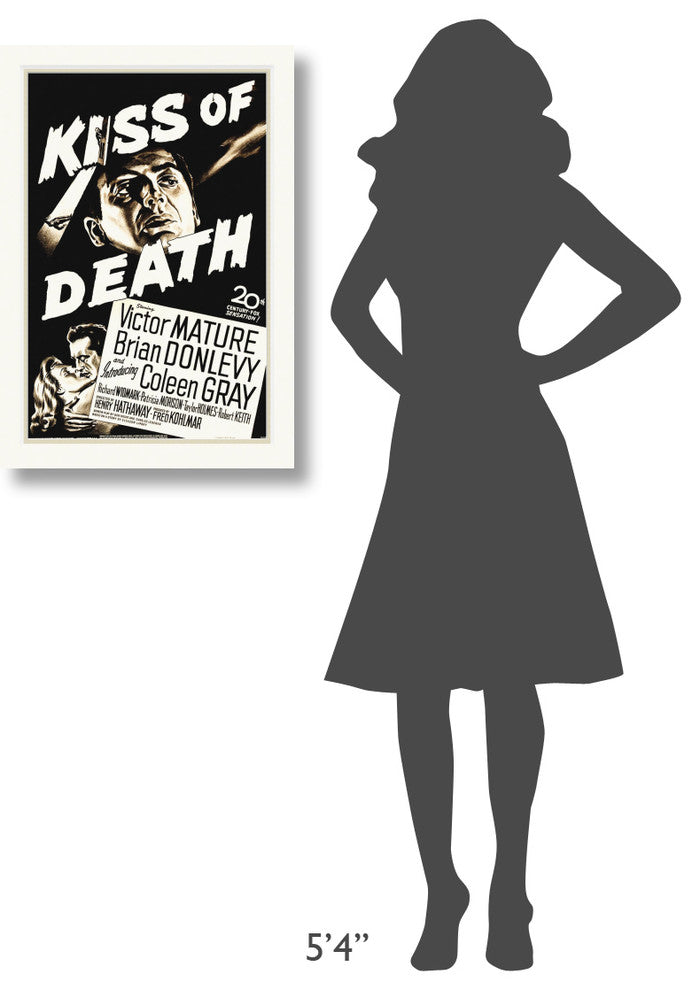 "Kiss Of Death" Stretched Canvas Giclee by Hollywood Photo Archive, 21x30"
