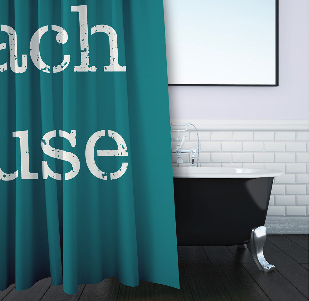 Beach House  Ocean Teal 70" w x 73" h Shower Curtain