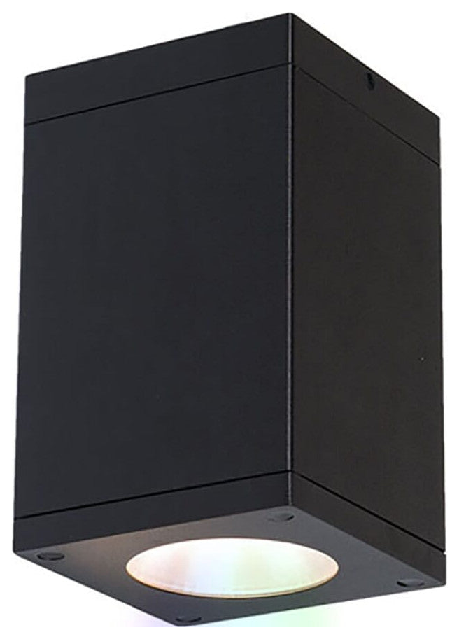 WAC Cube Arch Color Changing Ceiling Light in Black