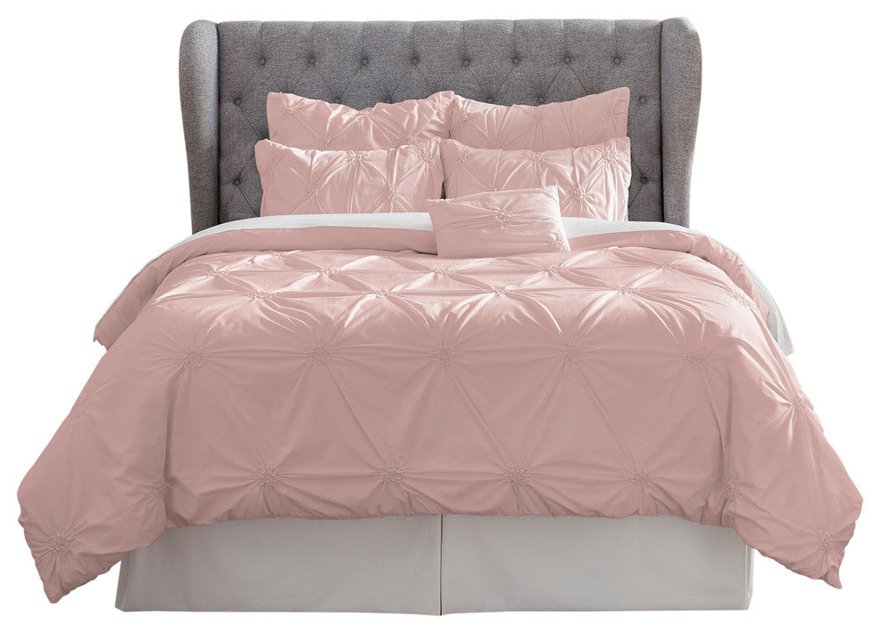 Pointehaven 200TC 6 PC Queen Comforter Set - Rose