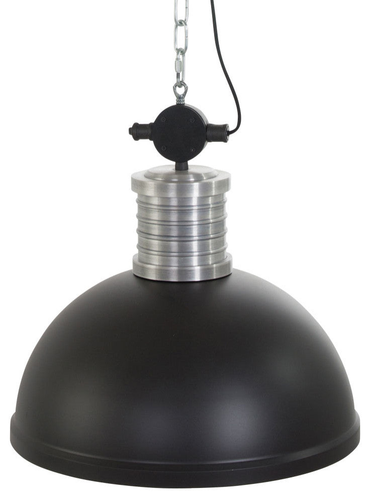 Brooklyn Series Metal Open Bottom Hanging Pendant Ceiling Light, Black
