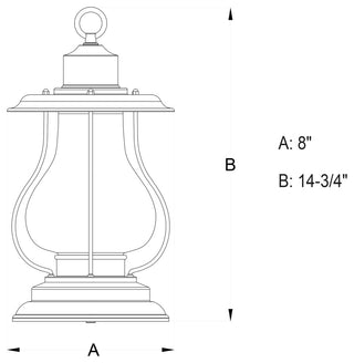 Dockside 8" Outdoor Pendant Weathered Patina