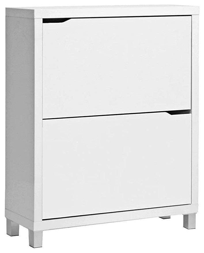 Modern Shoe Cabinet, White