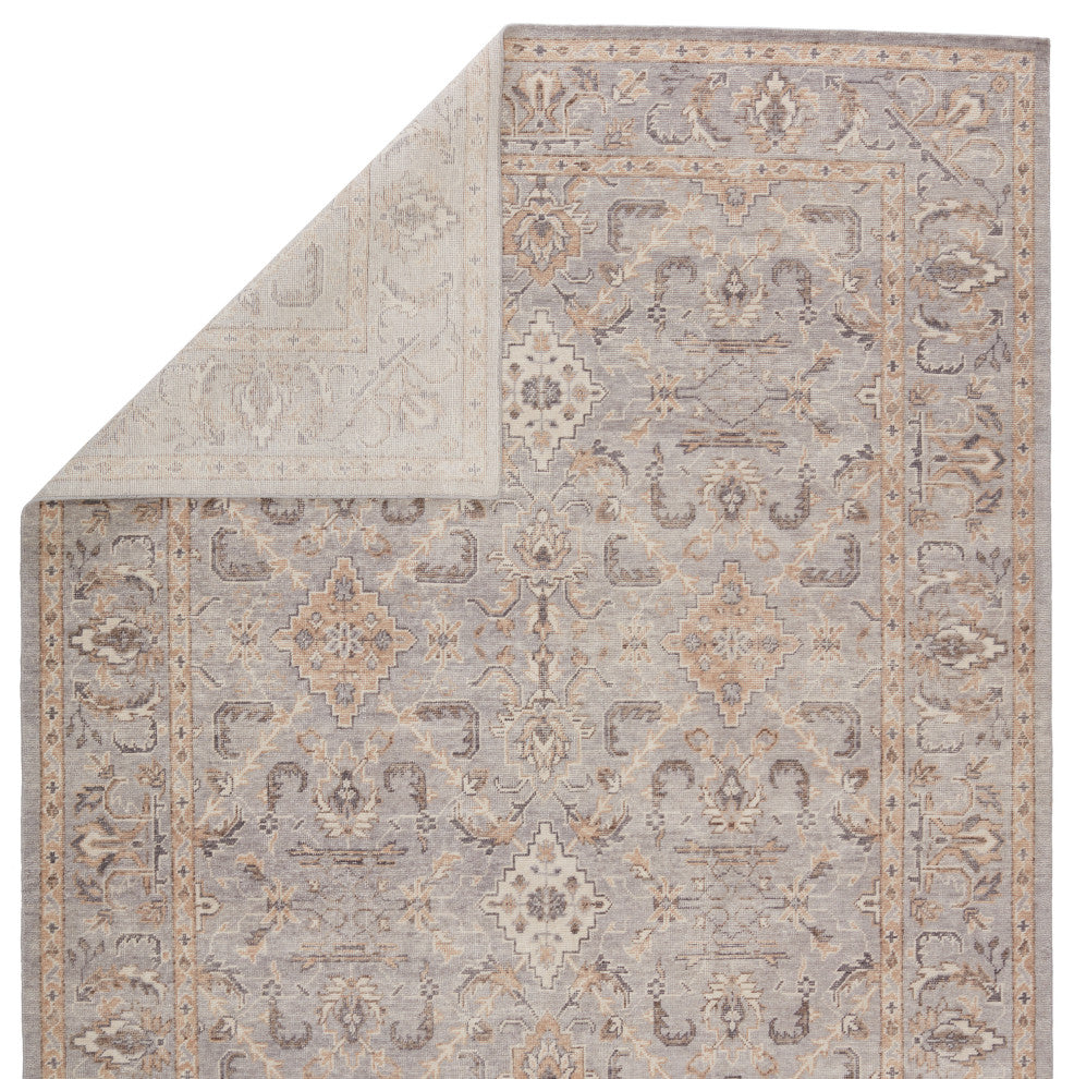 Jaipur Living Wyndham Hand-Knotted Trellis Light Gray/ Tan Area Rug, 10'x14'