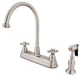Kingston Brass Centerset Kitchen Faucet, Brushed Nickel