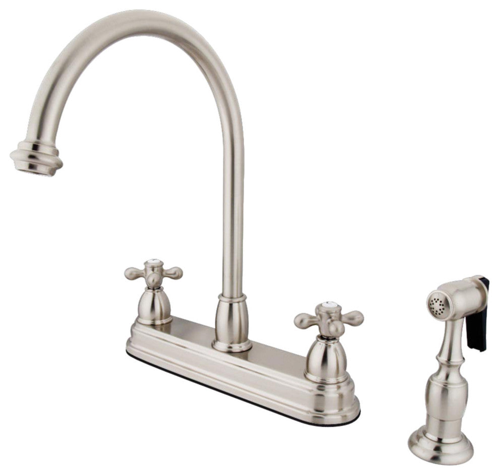 Kingston Brass Centerset Kitchen Faucet, Brushed Nickel