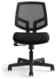 Mesh Back Task Chair, Center-Tilt, Black Soft Thread Leather