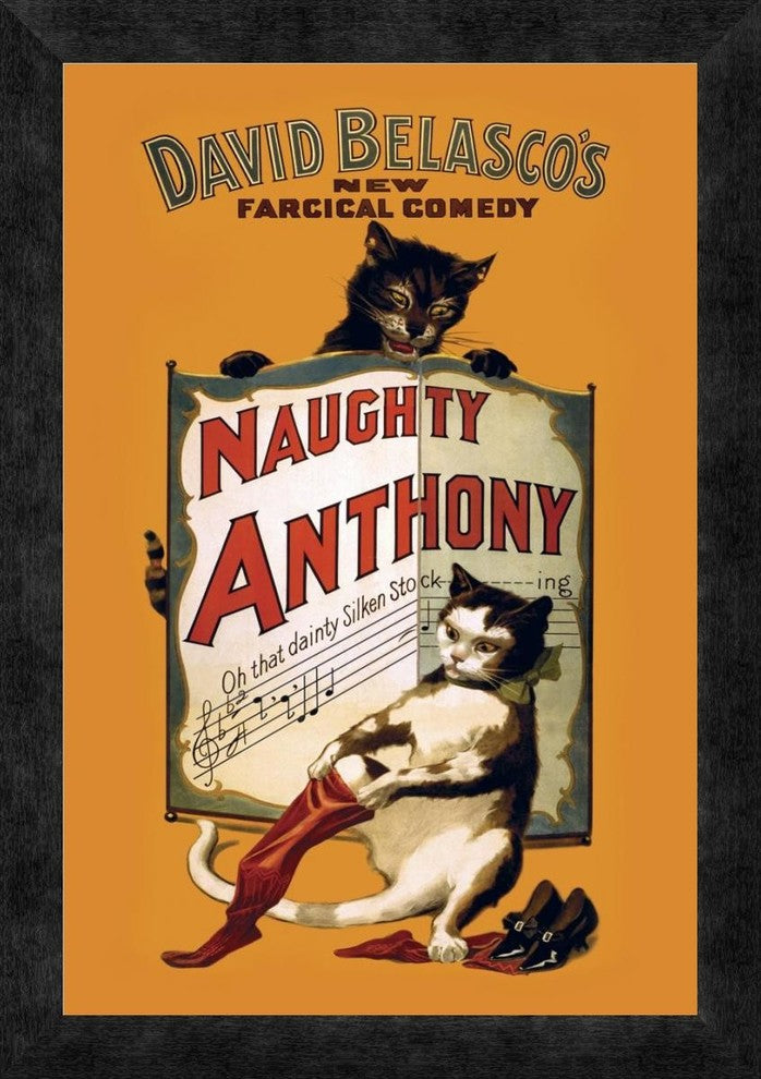 "Naughty Anthony, 1899" Framed Canvas Giclee by Strobridge, 14"x20"