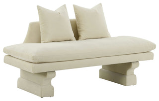 TOV Furniture Hyde Champagne Velvet Pedestal Sofa