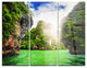 "Cave Rocks on Railay Beach" Metal Wall Art, 3 Panels, 36"x28"