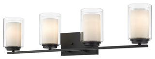 Z-Lite 426-4V Willow 4 Light 32"W Bathroom Vanity Light - Matte Black