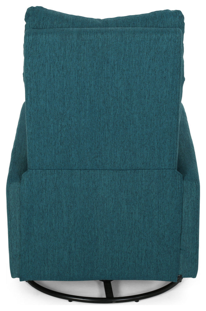 Ishtar Contemporary Glider Swivel Push Back Nursery Recliner, Teal
