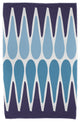 30x60" Multi Colored Prints, Geometric Print Beach Towel, Navy Blue