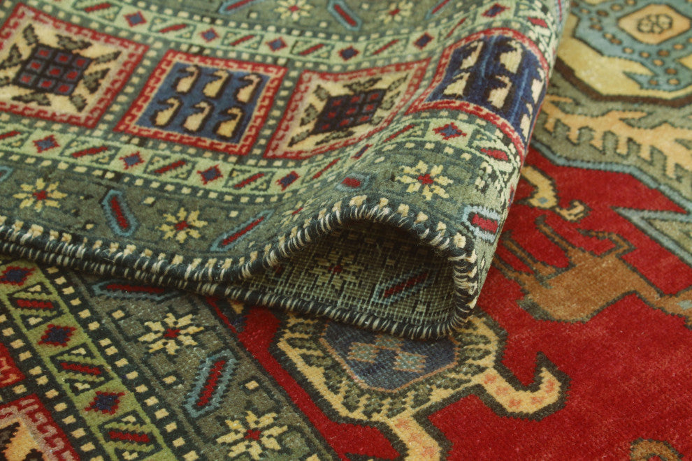 Fine Vintage Distressed Bethany Red/Beige Runner, 5'0x9'7