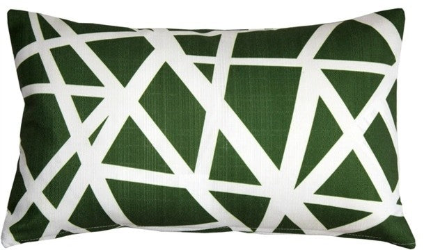 Pillow Decor - Bird's Nest Teal Throw Pillow 12X19, Forest Green