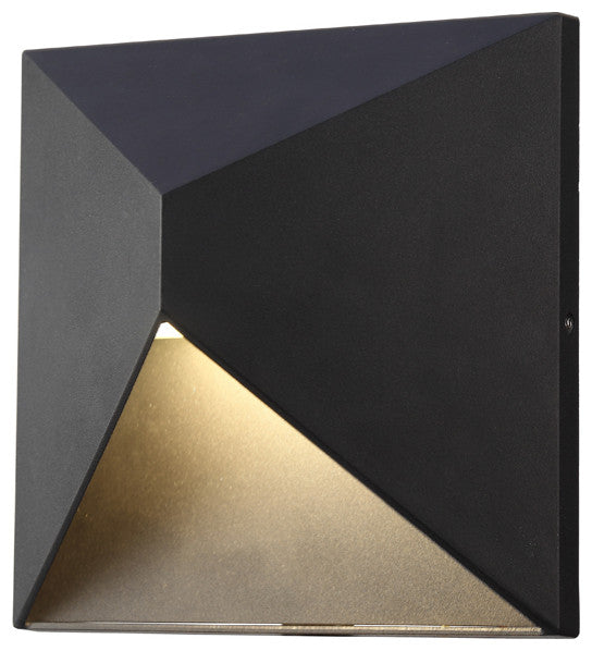 Olympos LED 3000K Outdoor Wall Sconce in Black with Acrylic Lens