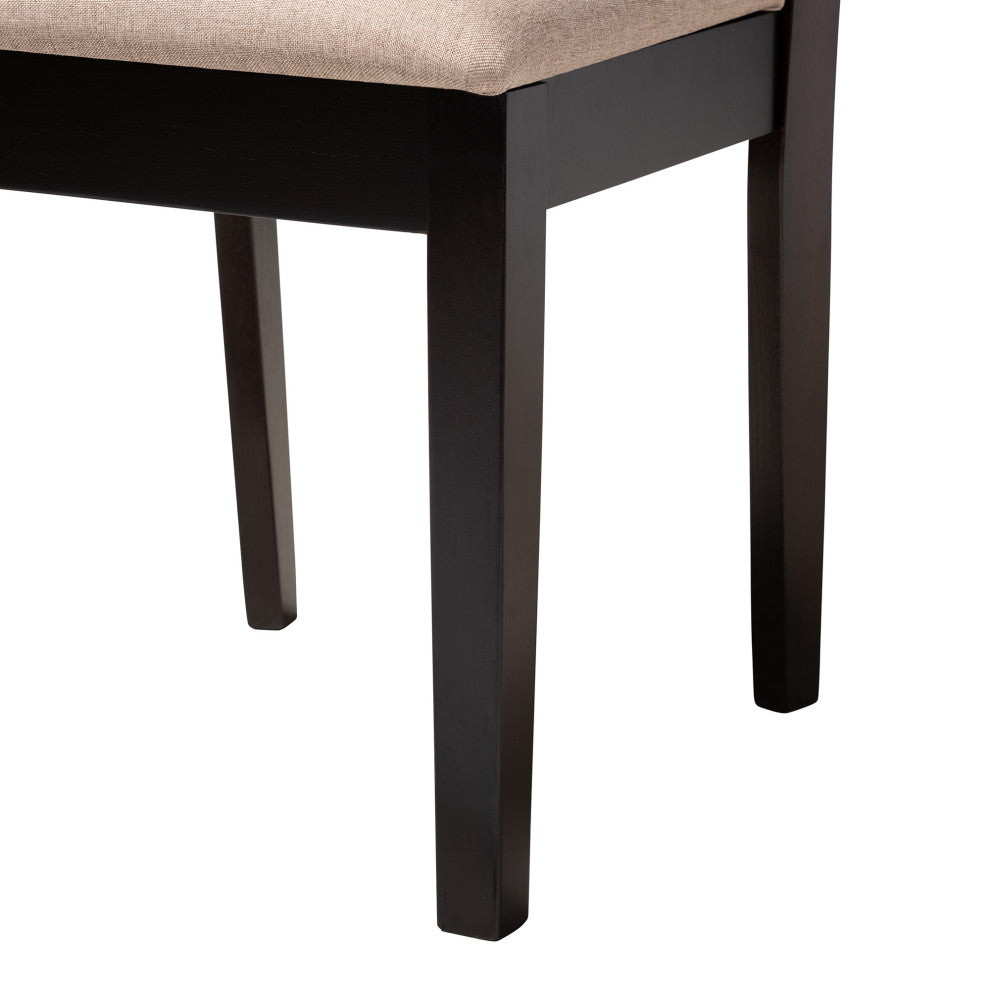 Vanja Beige Fabric 5-Piece Dining Set