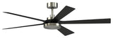 TorchAire 64" Indoor/Outdoor Fan With LED Light Kit Nickel/Black Blades
