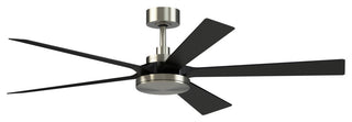TorchAire 64" Indoor/Outdoor Fan With LED Light Kit Nickel/Black Blades