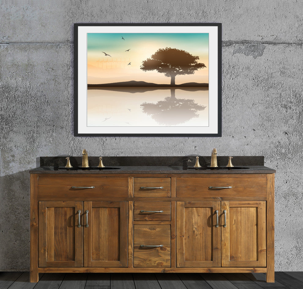 Bryson 72" Vanity Base Only, Walnut