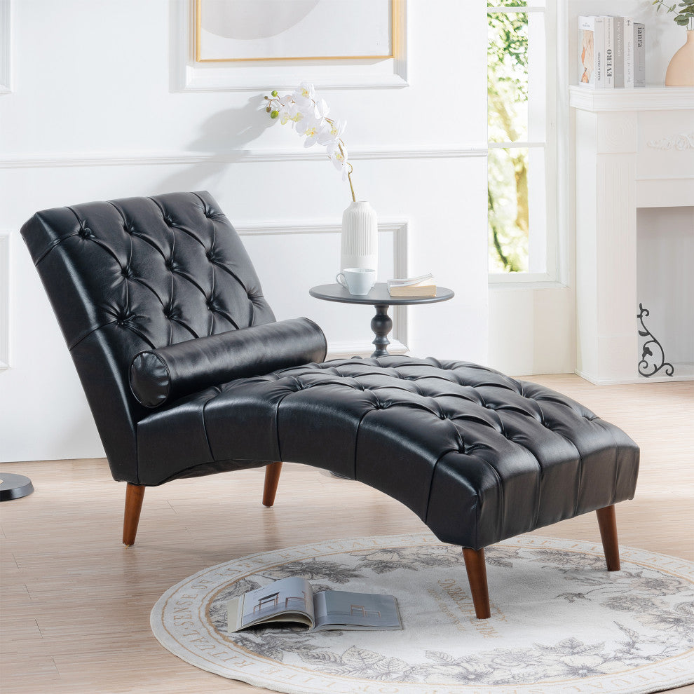 TATEUS PU Leather Upholstered Chaise Lounge