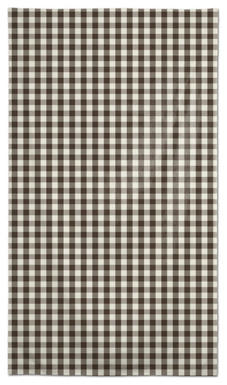 Brown Gingham Pattern 58x102 Tablecloth
