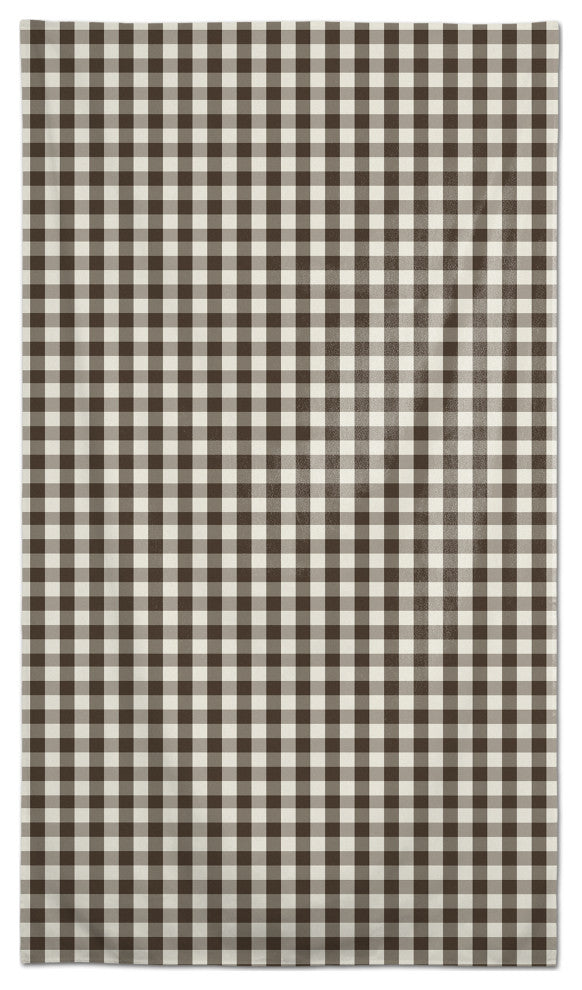 Brown Gingham Pattern 58x102 Tablecloth