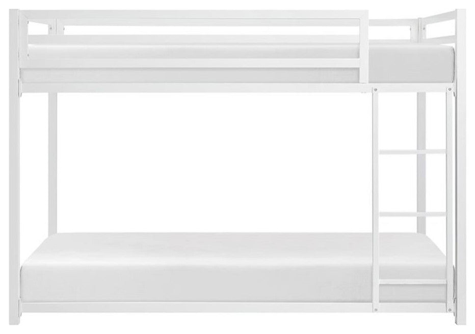 Lexicon Jovie Twin over Twin Metal Bunk Bed in White