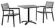 Brown Gray Maine 3 Piece Outdoor Patio Dining Set