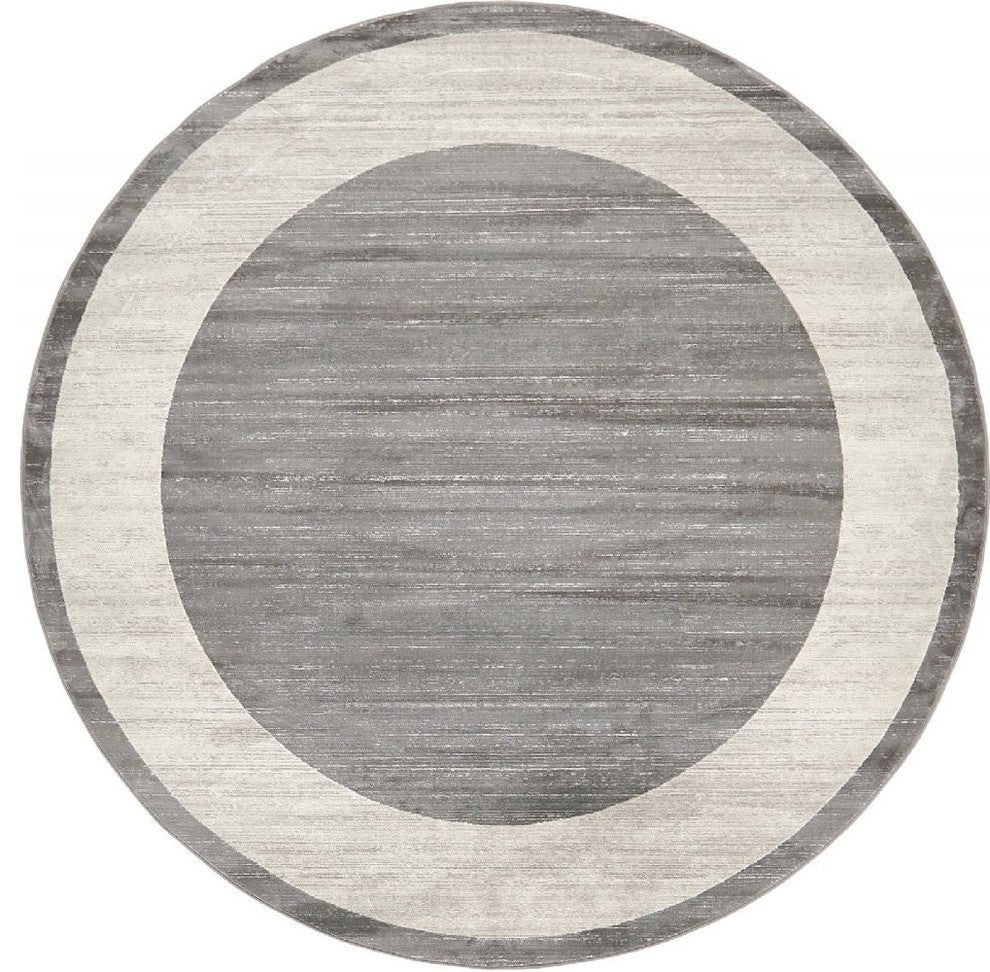 Contemporary Heights 8' Round Stormy Area Rug