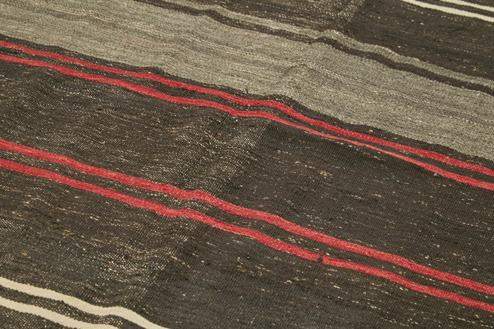Rug N Carpet - Handmade Oriental 6' 3'' x 11' 1'' Vintage Goat Hair Kilim Rug