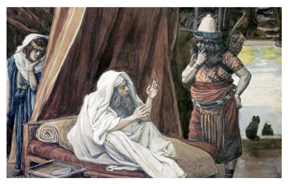 "Isaac Sends Esau To Hunt" Digital Paper Print by James Tissot, 32"x21"