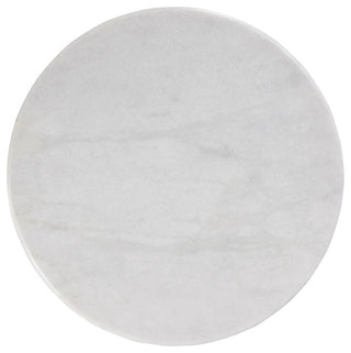 Nala 17" W Round Marble and Wood Side Table