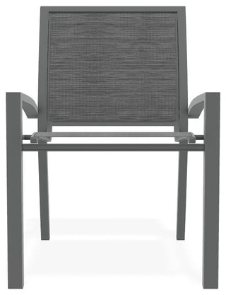 Kendall Sling Stackable Outdoor Dining Chair, Collect Charcoal/Graphite