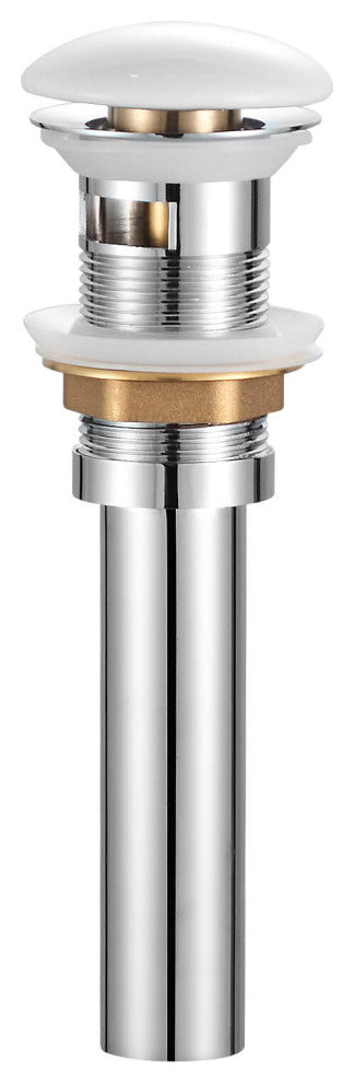 Fine Fixtures Pop-Up Bathroom Sink Drain With Overflow, White