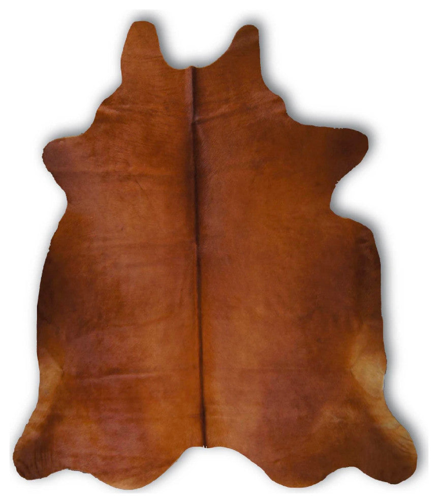 Freeform cowhide area rug in Moka Expresso color