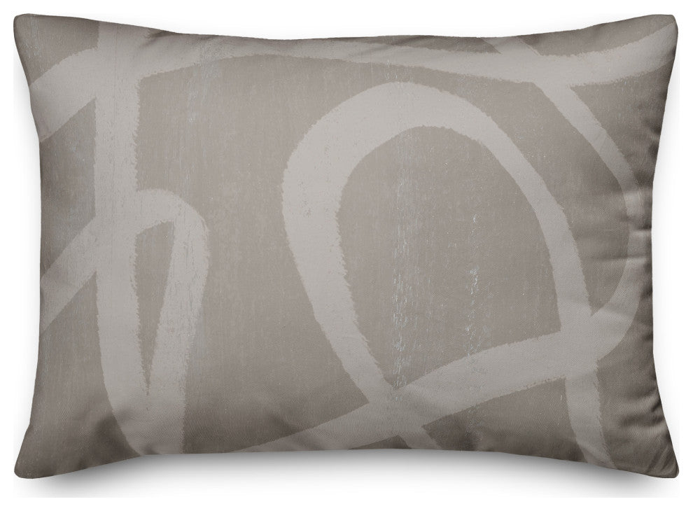 Modern Beige Lines II 14"x20" Spun Poly Pillow