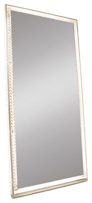 Diamond Collection Radiant Premium Illuminated Crystal Floor Mirror