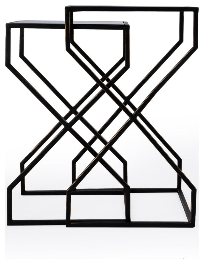 Demi Modern Mirrored Nesting Tables