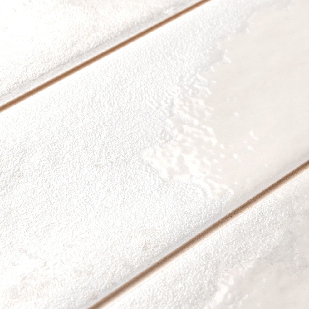 Kings Tradition Brick Porcelain Wall Tile Sample, White