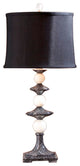 32" Tall Marble Table Lamp "Arakis", Beige