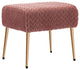 Modern Velvet Upholstered Ottoman Footrest