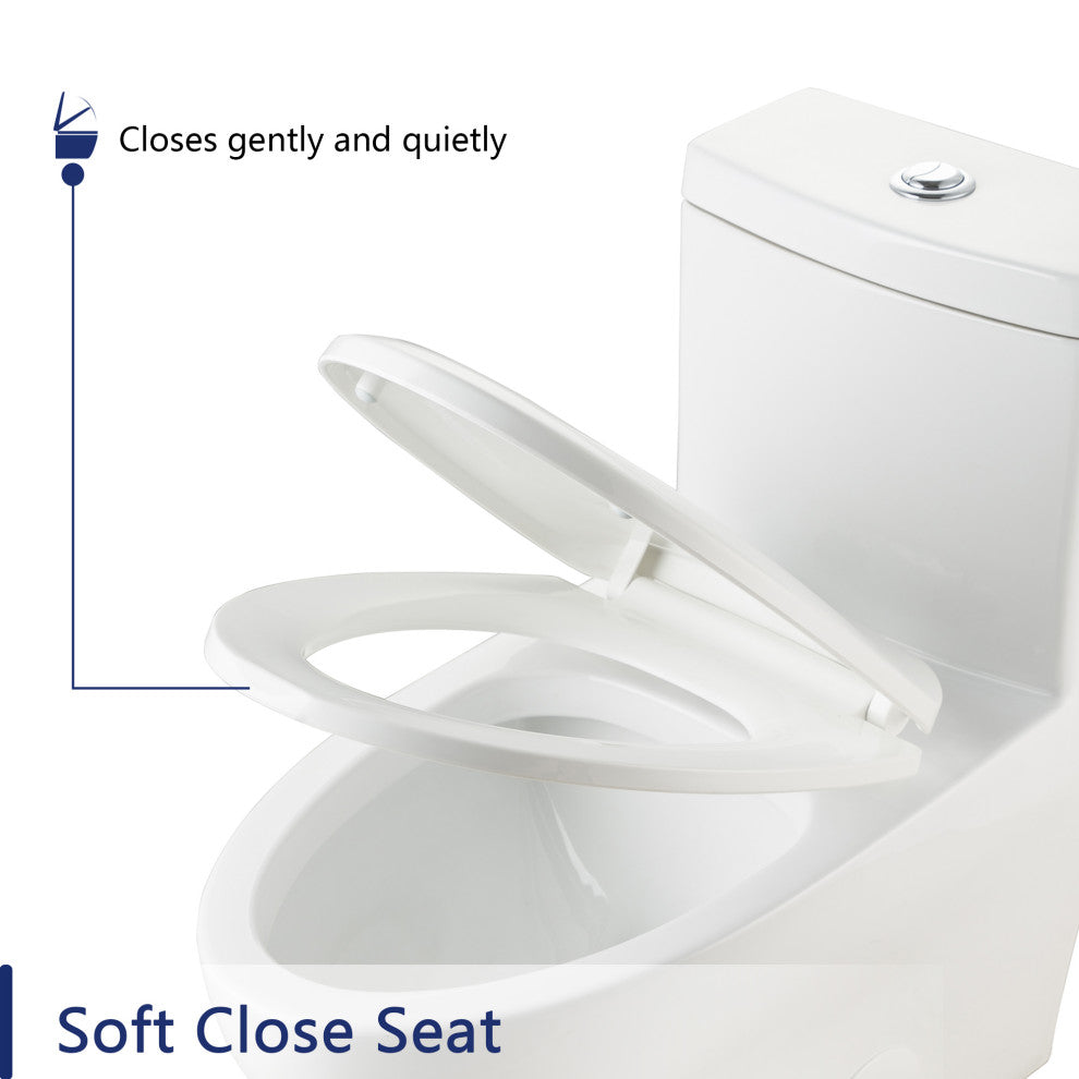 Standard ADA Height One-Piece Elongated Toilet, Dual Flush, 0.8/1.28 GPF
